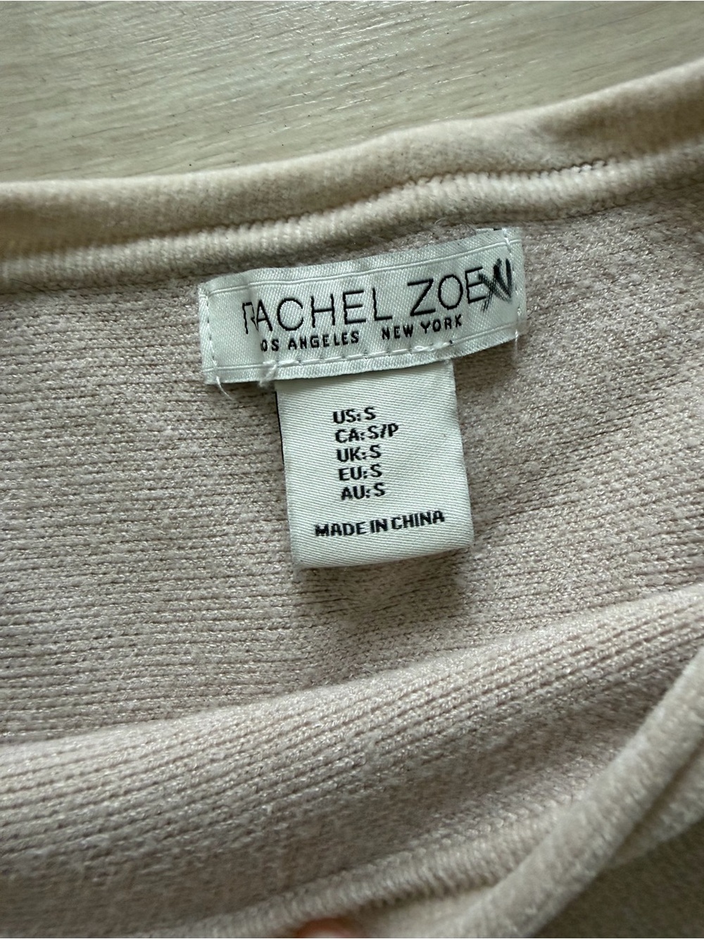 Rachel Zoe Beige Wide-Leg Knit Pants Set - Picture 4 of 7